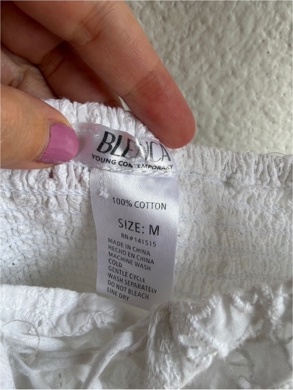White Cotton Eyelet Peplum Corset Top Medium - Picture 5 of 5